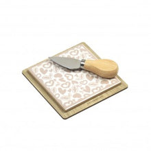 Load image into Gallery viewer, Debora Carlucci 7x7 Square Cheese Board Hearts Pattern #6903
