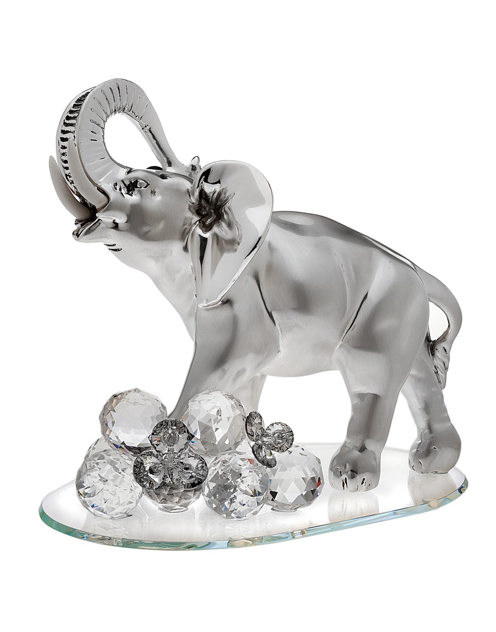 Figura de elefante de plata 925 Argento w. Cristal de Swarovski 18181