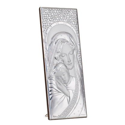 madonna w. Niño Italiano 925 Plata Argento Comunión Icono #1010