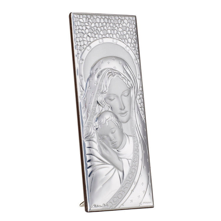 Madonna w. Child Italian 925 Silver Argento Communion Icon #1010