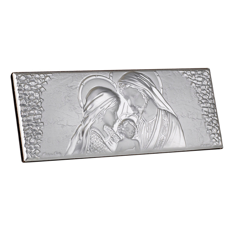 Holy Family W/ Italian 925 Silver Argento Icon #1012