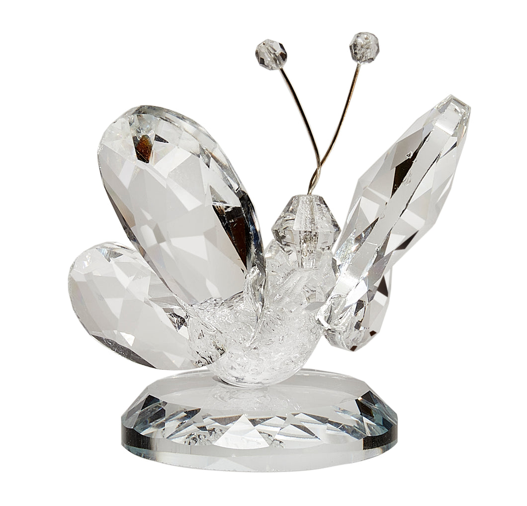 Debora Carlucci Crystal And Murano White Butterfly Figurine #12556B