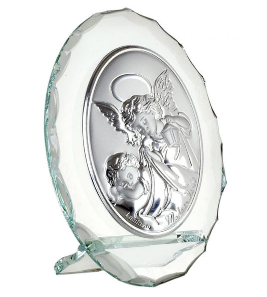 Italiano 925 Plata Argento Guardian Angels Icon #131-48
