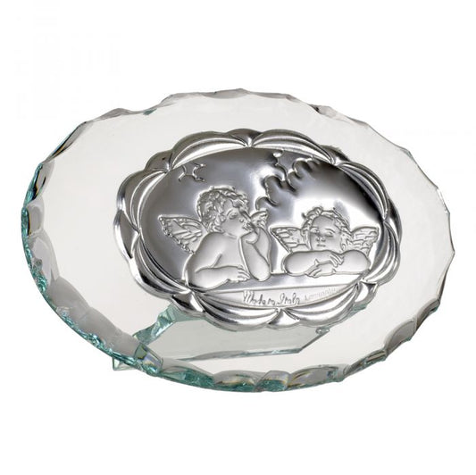 Italiano 925 Plata Argento Guardian Angels Icon #13153 