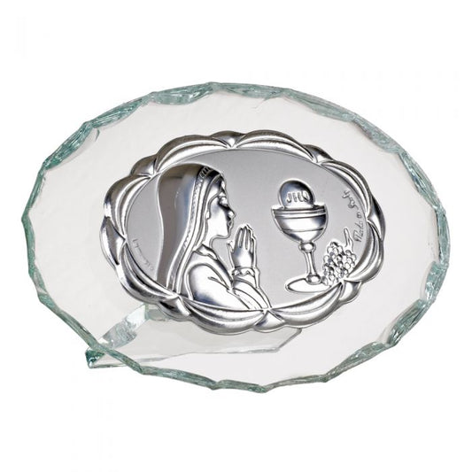 Italian Argento 925 Silver Communion Girl Icon #13154