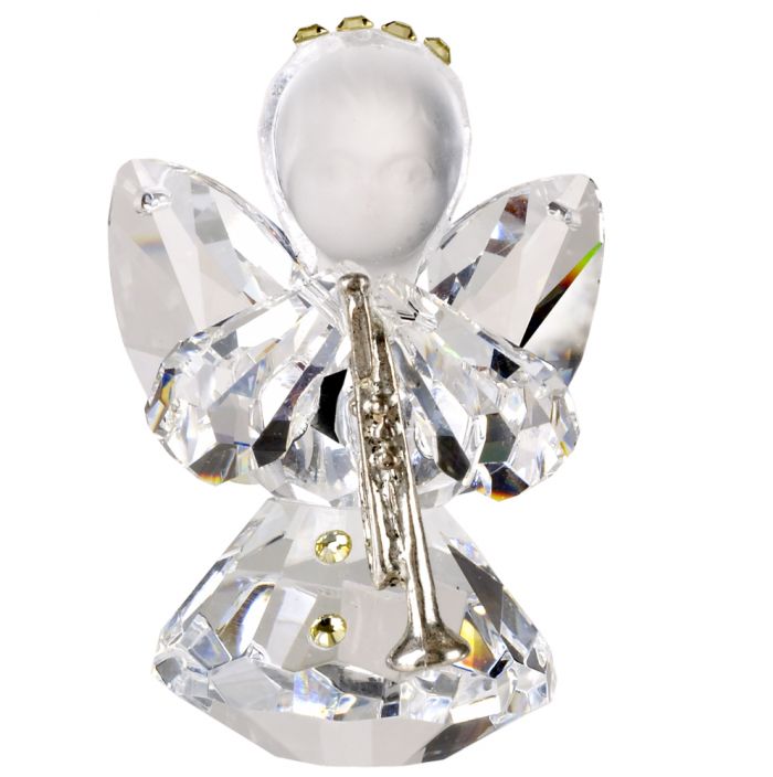 Italian 24 Percent Crystal Angel Figurine #13725
