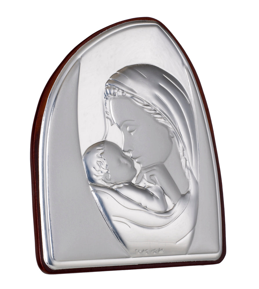 Mother & Child 925 Plata Argento Comunión Icono #1940