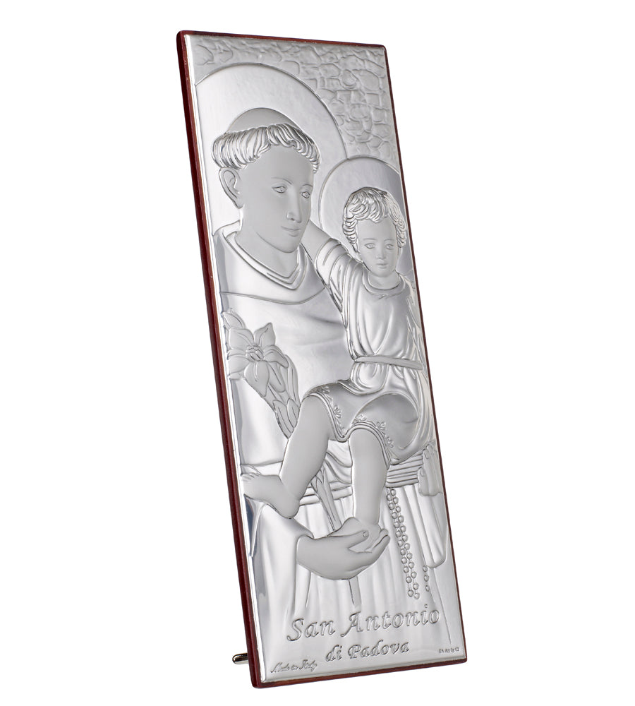 Saint Anthony Portrait Icon Italian 925 Argento Silver #2013