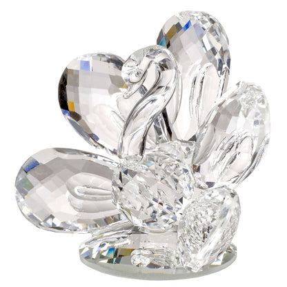 Figura de pavo real de cristal italiano n.º 2749