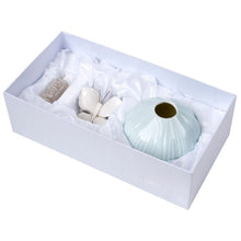 Load image into Gallery viewer, Teal Italian Bone China Aromatherapy Diffuser with Butterfly Top #3240

