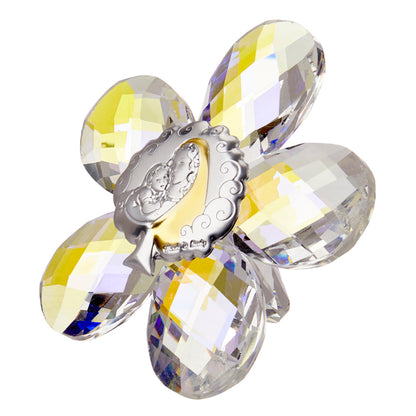 Debora Carlucci 24% Crystal Star Shaped Argento Icono de madre e hijo # 34117a