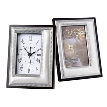 Load image into Gallery viewer, Italian 925 Silver Argento Wood Table Clock or Picture Frame  #923C
