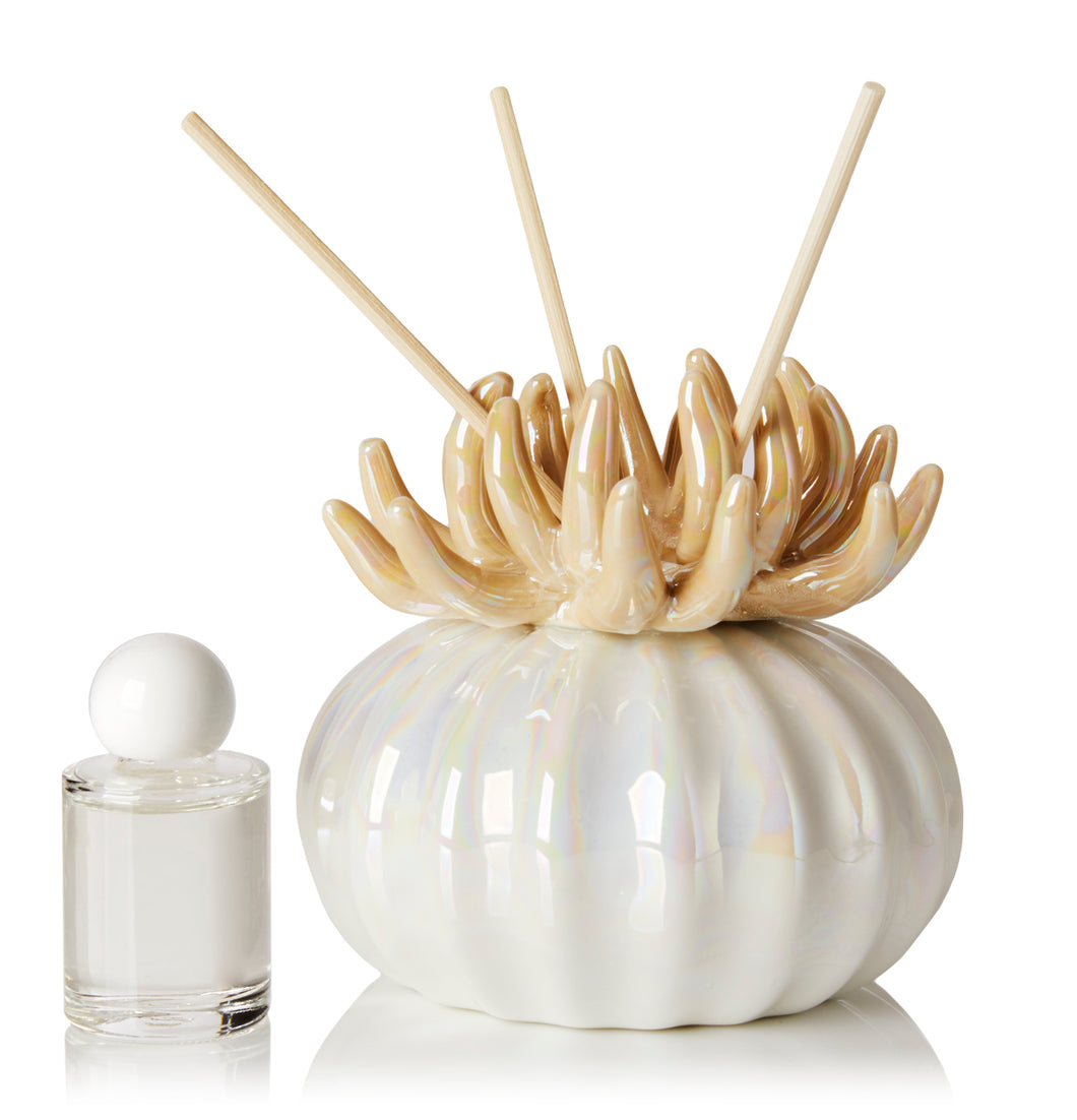 Debora Carlucci Ivory Reed Diffuser W/ Frosted Porcelain Bottom #DC4989I