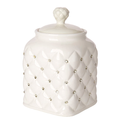 Debora Carlucci Cannister con decoración de diamantes de imitación #34025