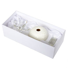 Load image into Gallery viewer, Debora Carlucci White Hammered Finish Reed Diffuser w Crystal Lotus and Scent #33131W
