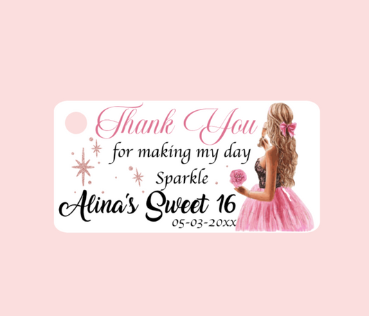 Dulces 16 y Quinceañera Bigliettini / Etiquetas MMSS-006