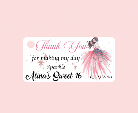 Dulces 16 y Quinceañera Bigliettini / Etiquetas MMSS-008