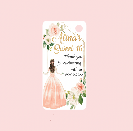 Dulces 16 y Quinceañera Bigliettini / Etiquetas MMSS-010