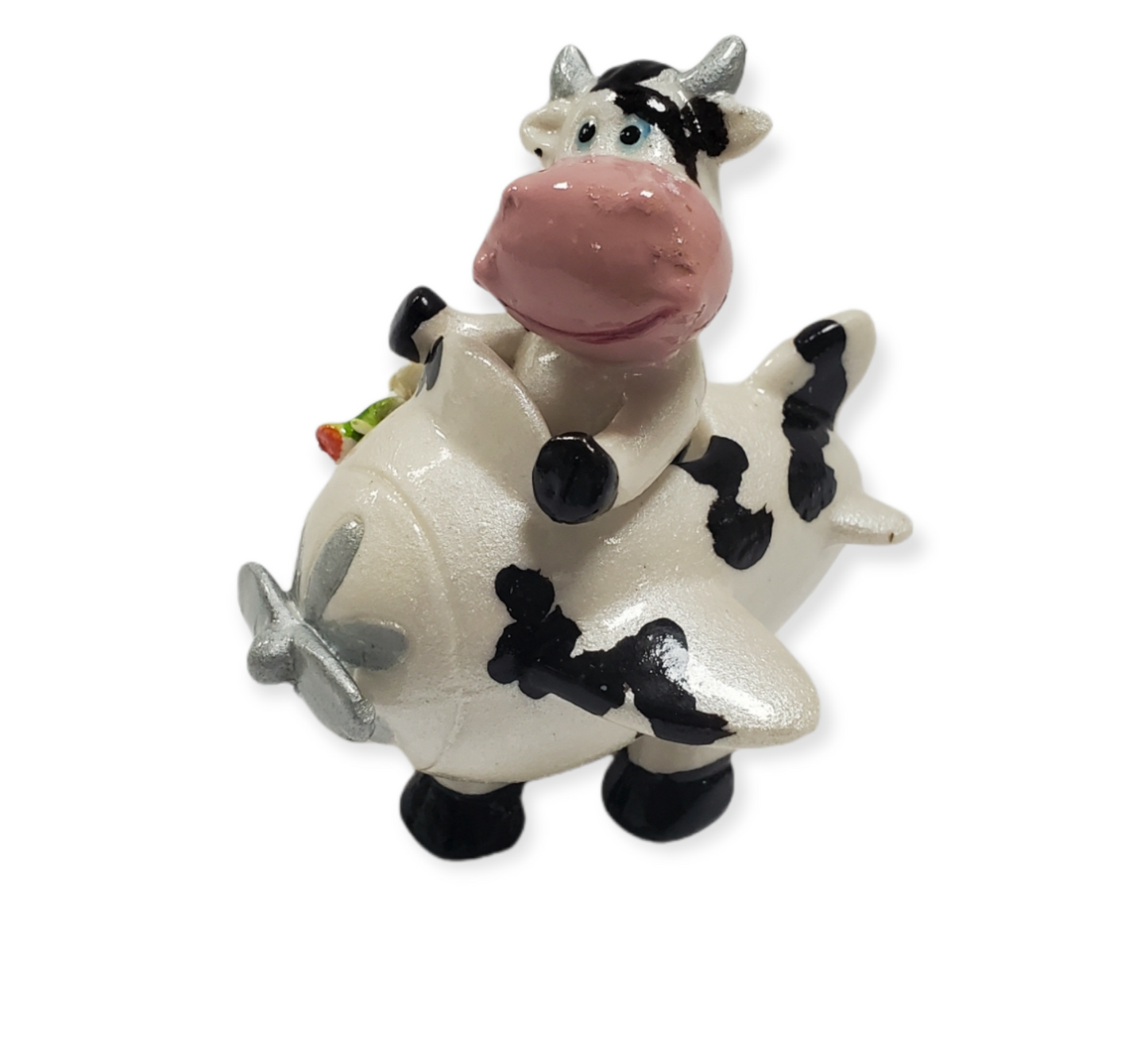 Favores de fiesta de bebé piloto de vaca de porcelana #7D3613