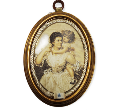 Placa de pared de la Virgen y el Niño de porcelana Favores de fiesta #4L089