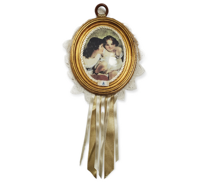 Placa de madera y porcelana Favor de fiesta #4L072
