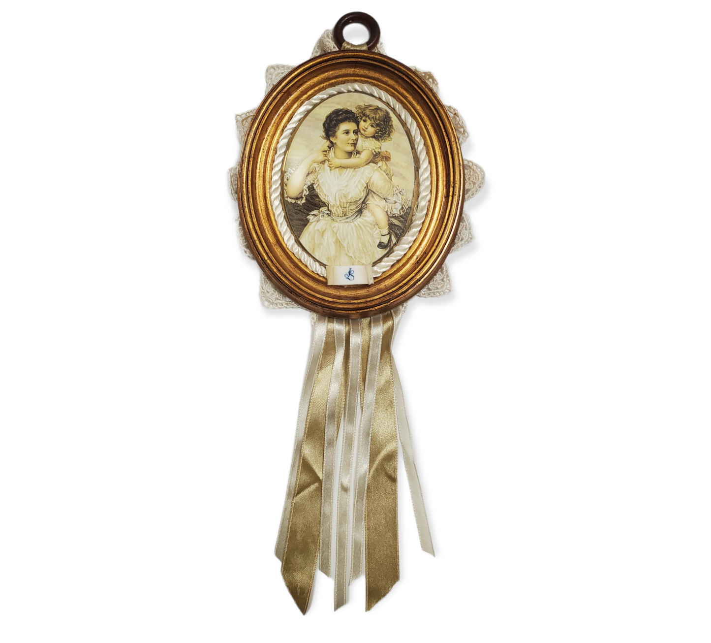 Placa de madera y porcelana Favor de fiesta #4L072