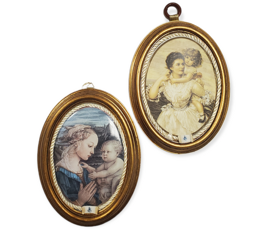 Placa de pared de la Virgen y el Niño de porcelana Favores de fiesta #4L089