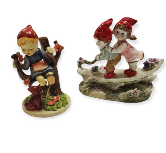Favores de fiesta de porcelana para niña/hermano y hermana #12863V