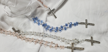 Load image into Gallery viewer, Crystal Rosary Beads w. Studded Cross  #222
