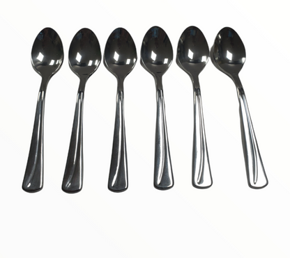 Juego de 6 cucharas de té de acero inoxidable #SP001