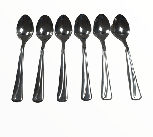 Juego de 6 cucharas de té de acero inoxidable #SP001