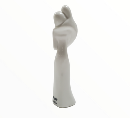 Figurilla de pareja de enamorados de porcelana blanca italiana n.° 130238