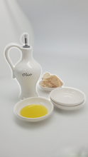 Cargar imagen en el visor de la galería, Dispensador de aceite de oliva de cerámica Cucina Italiana Cruet con 4 platos de inmersión #0179/W
