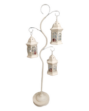 Load image into Gallery viewer, Metal Stand with Three Lanterns Centerpiece #34054
