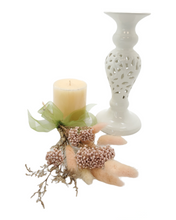 Load image into Gallery viewer, Debora Carlucci Porcelain Candle Holder w. Carving Design  #34013
