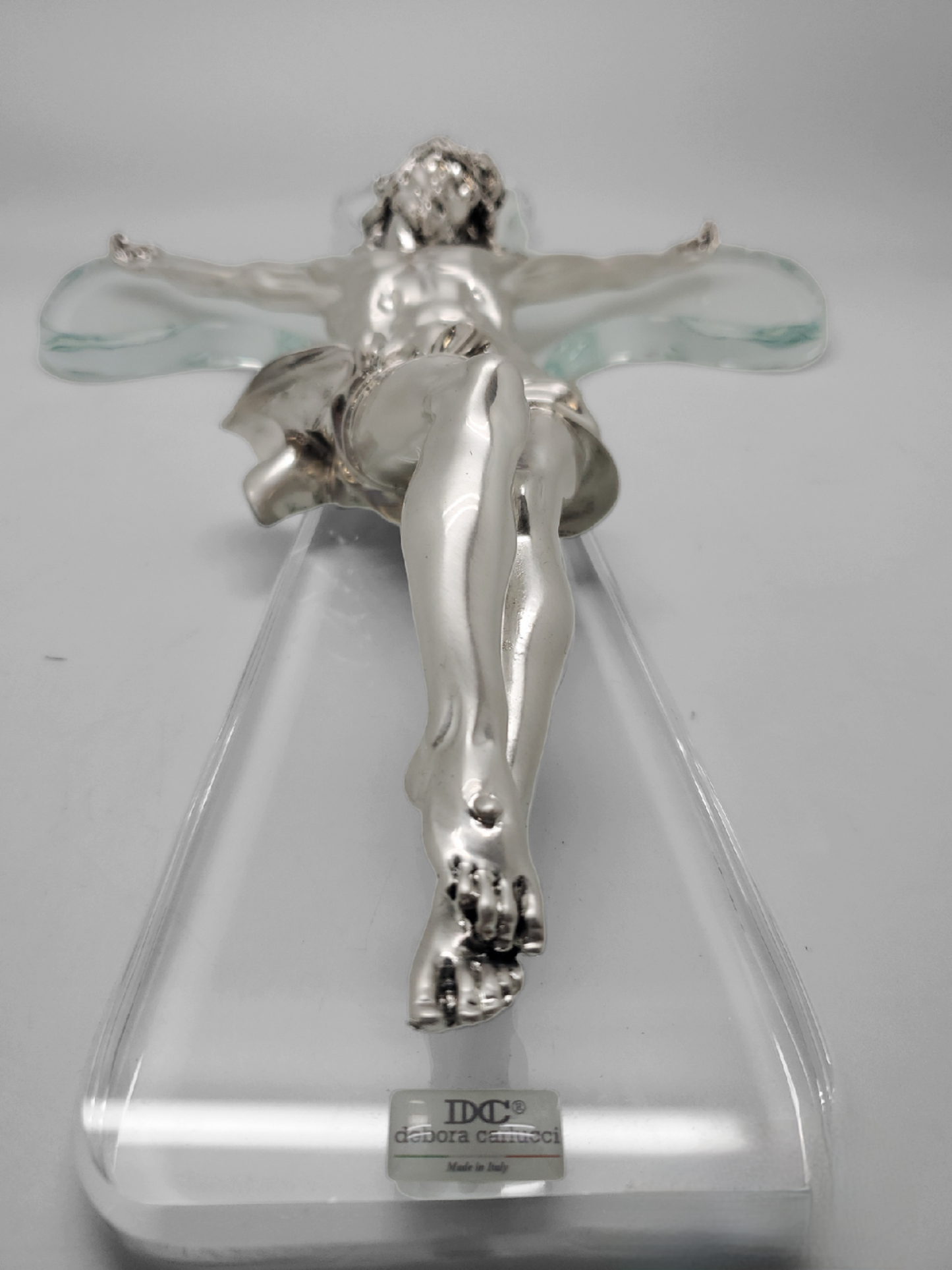 Christ on Cross 925 Argento and Crystal Cross #2636