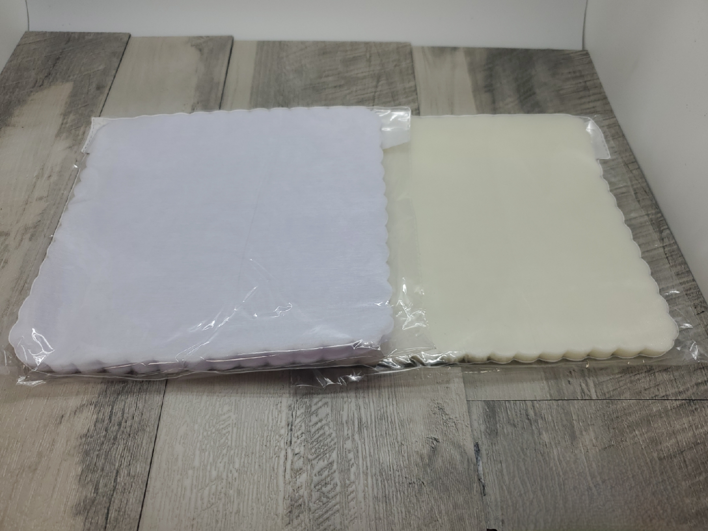 White/ Ivory Square Cut Organza 10' Netting100pcs/bag #61441-SQ