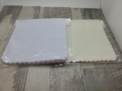 White/ Ivory Square Cut Organza 10' Netting100pcs/bag #61441-SQ