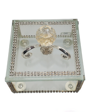 Load image into Gallery viewer, Italian Crystal Jewelry Box w. 925 Silver Argento. #18137A
