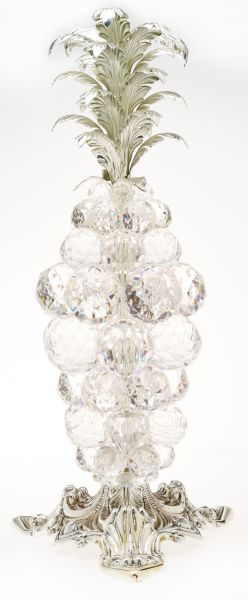 Piña de cristal Swarovski con hoja de plata 925 #18988