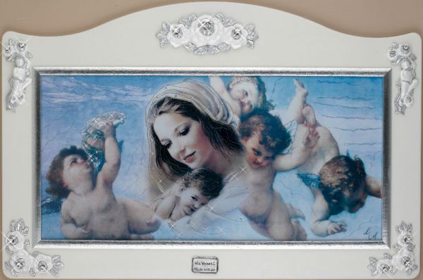 Immagine da parete Madonna italiana circondata da angeli VIA_VENETO K51210-077P