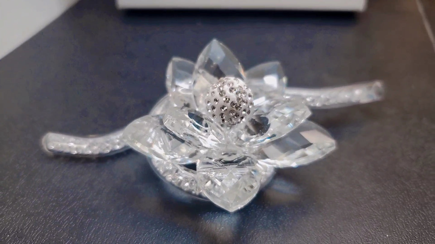 Debora Carlucci Medium Size Crystal Beaded Swarovski Flower with Stem #35661