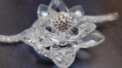 Debora Carlucci Medium Size Crystal Beaded Swarovski Flower with Stem #35661
