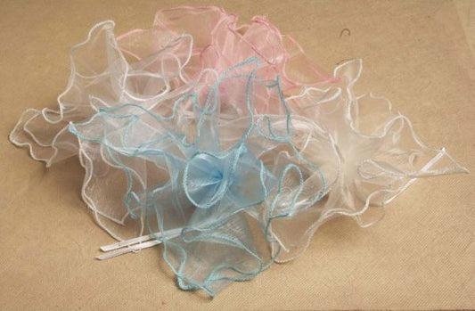 Square Ruffle Edge Organza Netting `100pcs per Bag # DB174