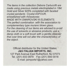 Carica l&#39;immagine nel visualizzatore di Gallery, Fedi nuziali italiane in argento 925 con rosa di Murano #DC121
