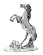 Cavallo in argento 925 italiano con grappolo di cristalli Swarovski su base in vetro spesso # 18184 | JSIMPORTS