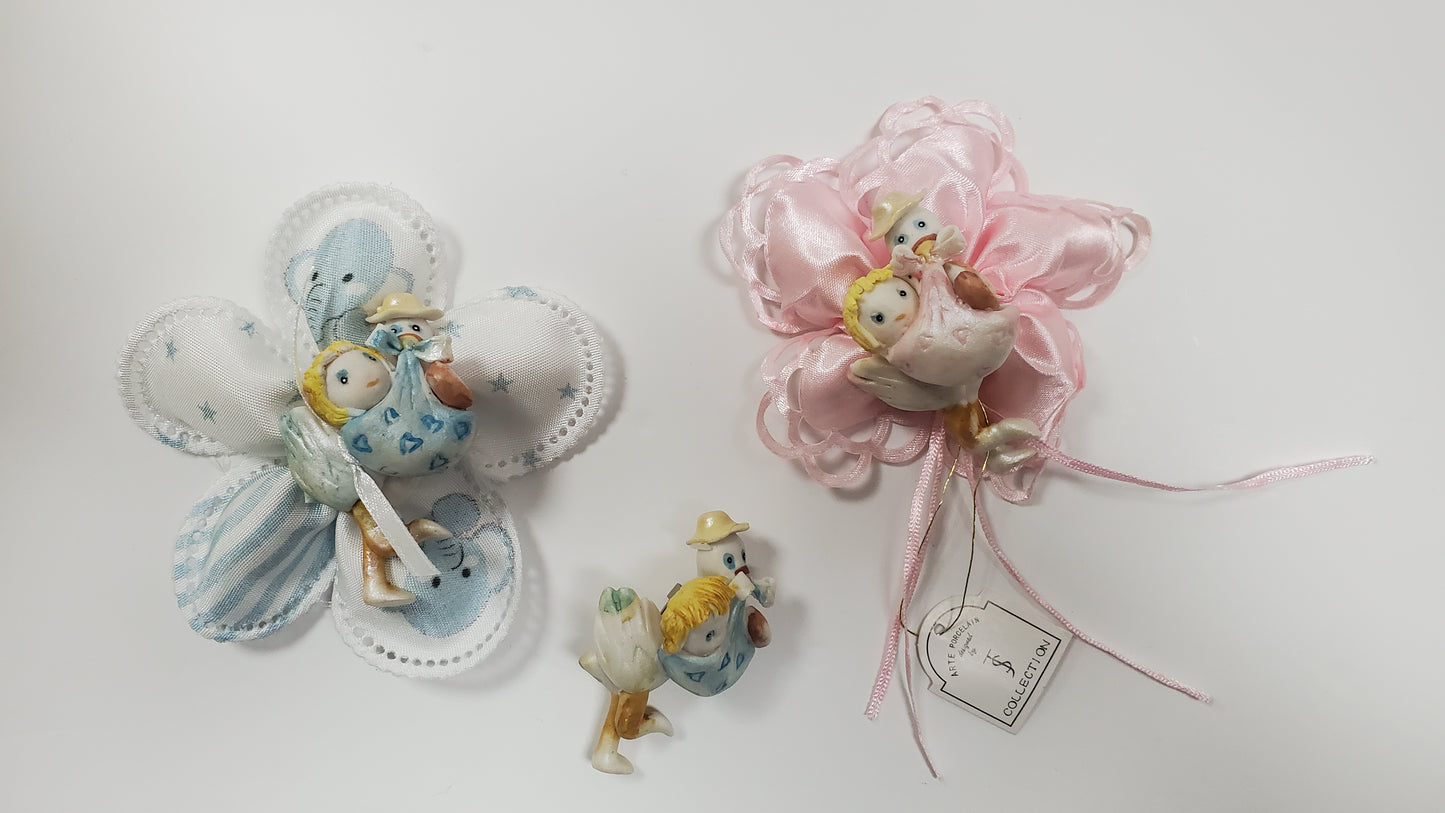 Porcelain Decorative Pins  #7D1380